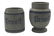 2 prosit stoneware mugs with cobalt blue decoration