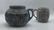 2 stoneware Boston Pots with Cobalt Blue Decoration - 2