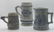 2 stoneware mugs and 1 pitcher form cobalt blue - 2