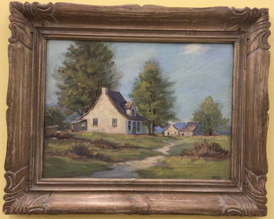 Arlis Artist Signed oil on Board: Arlis Artist Signed oil on Board