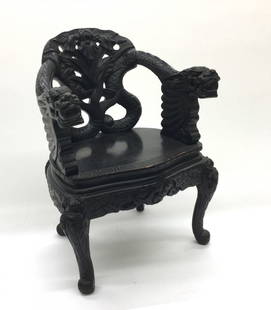 Carved Antique Dragon Chair: Carved Antique Dragon Chair