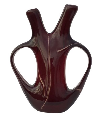 Giorgio Ferro Avem Murano Anse Volante vase with: Giorgio Ferro Avem Murano Anse Volante vase with aventurine accents