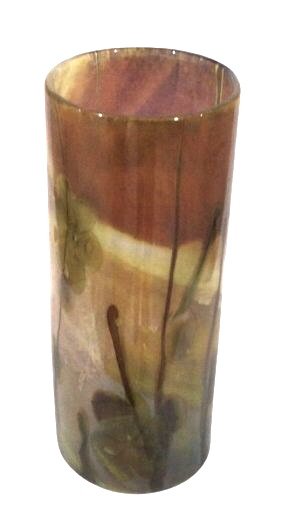 Cenedese Murano Rare Magma vase Retains original label.: Cenedese Murano Rare Magma Vase. Retains original label. Ref Bonhams Rare Magma Vase1976 for Vetreria Gino Cenedese, milky opalescent glass applied with silver oxides, paper label 'CENEDESE GLASS MURA
