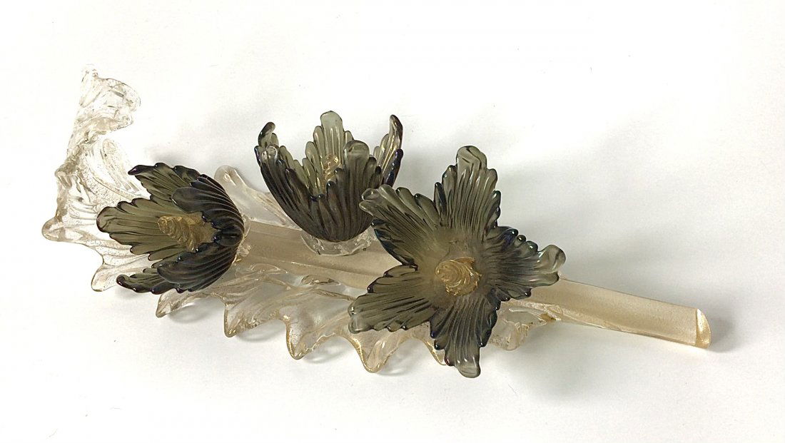 Fratelli Toso Murano Rare Flower form sculpture in (1 of 2)