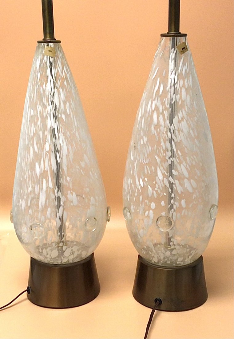 Barovier and Toso Attributed Pair Murano Lamps with (1 of 1)