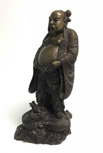 Bronze Buddha Sculpture with dragon: Bronze Buddha Sculpture with dragon