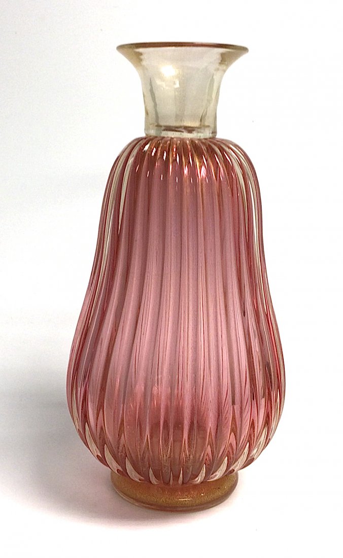 Archimede Seguso Murano Large Encalmo vase circa 1950s (1 of 3)