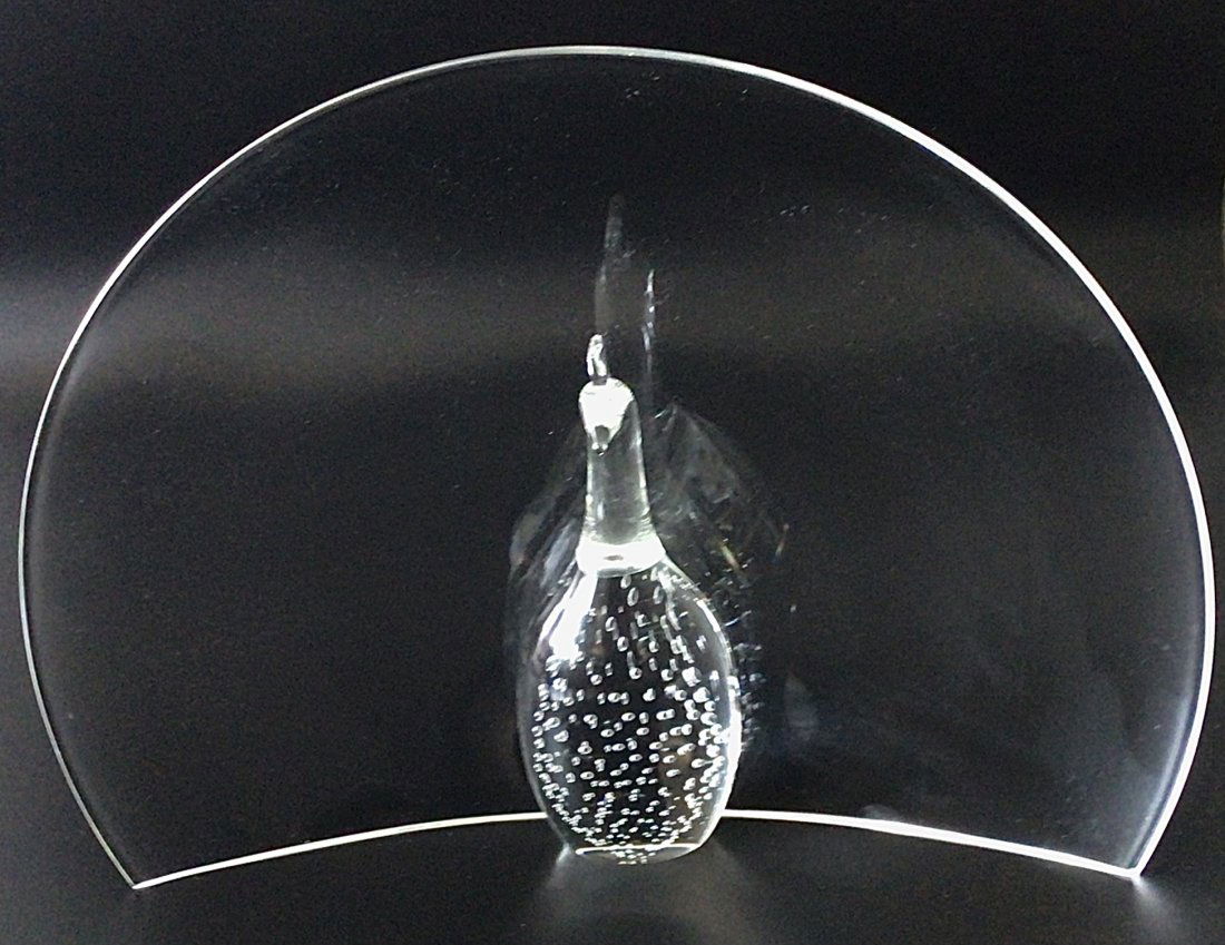 Signed Steuben Majestic Peacock crystal figure (1 of 4)