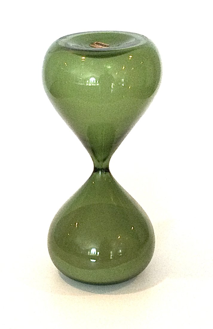 Murano Large hourglass attr Venini with original label (1 of 2)
