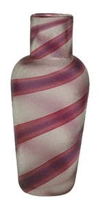 RARE Seguso Vetri D Arte Corroso Vase In vibrant purple