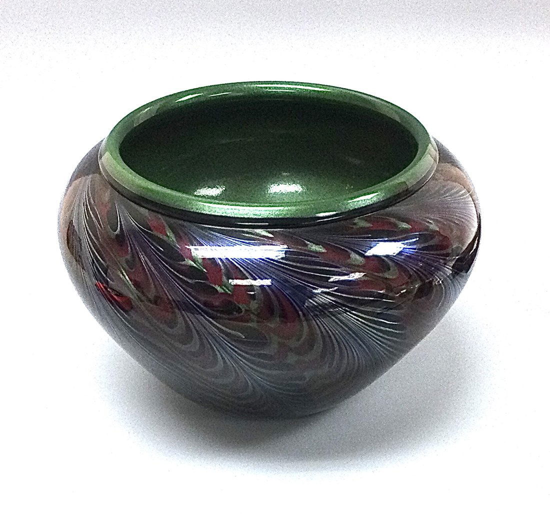 Charles Lotton Signed Studio Art Glass Vase 2002 (1 of 2)
