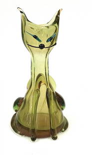 Murano Cat Form Vase Circa 1950s: Murano Cat Form Vase Circa 1950s