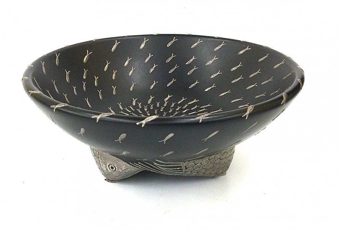 Emilia Castillo Silver Overlay fish bowl with Original (1 of 3)