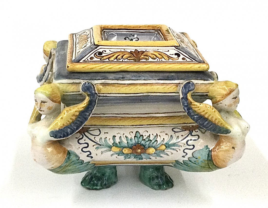 DERUTA  Italy Mermaid covered dish SIGNED (1 of 4)