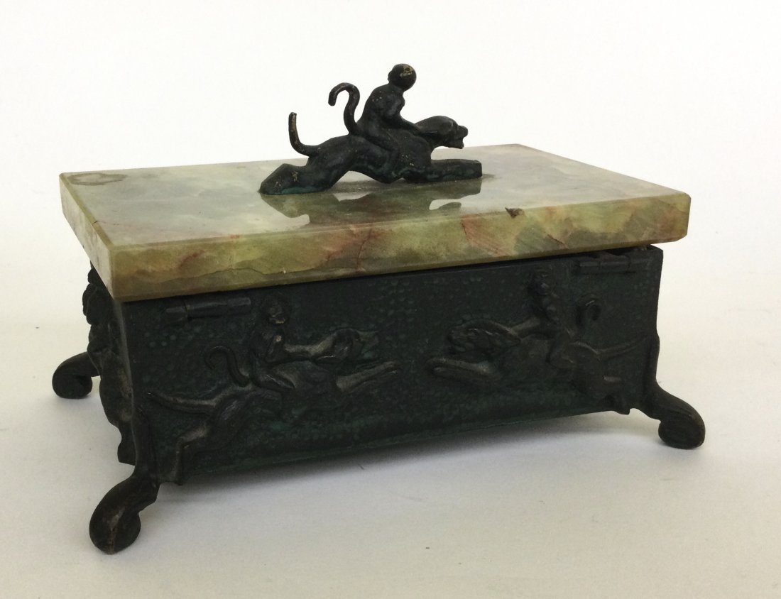 Austrian Bronze Art Deco Art Nouveau Display or Dresser box (1 of 2)