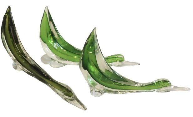 Antonio DaRos Cenedese Murano Sommerso trio of duck sculpture (1 of 4)