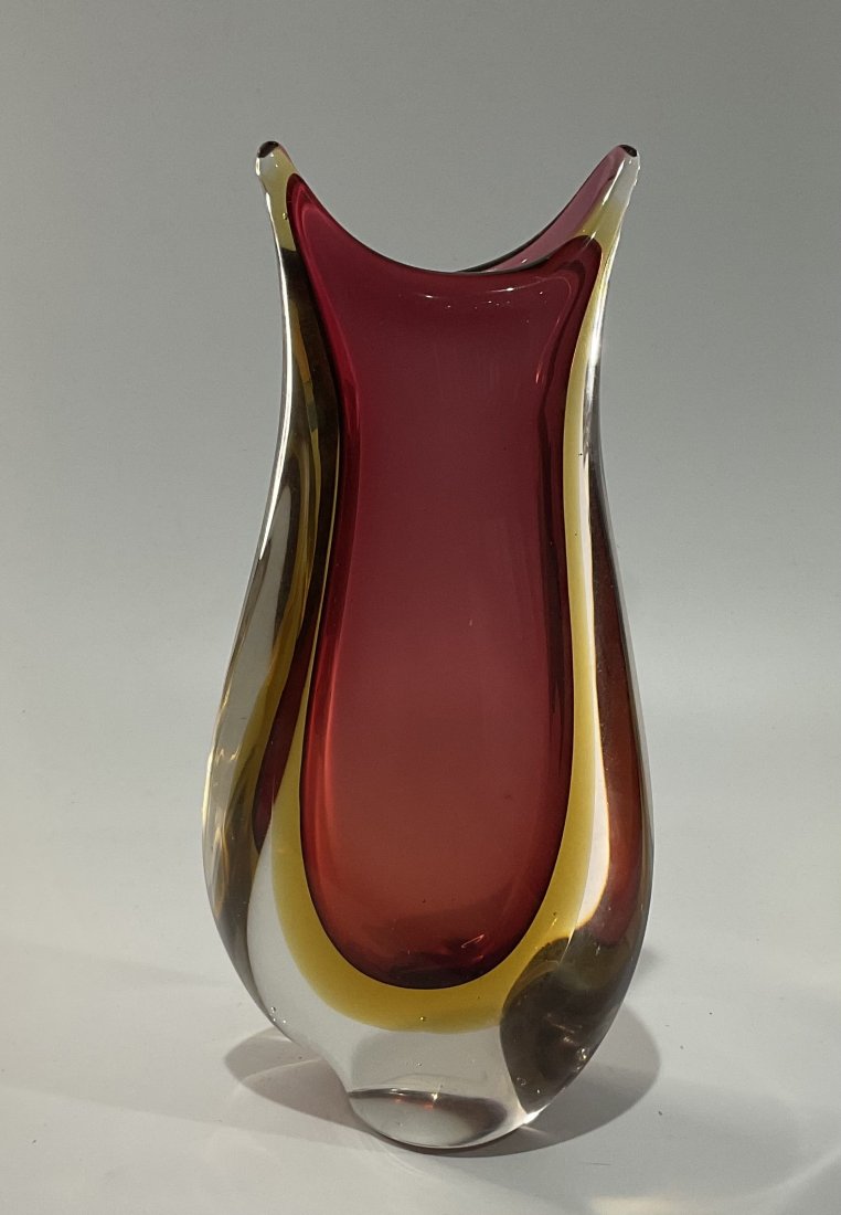 Attributed Flavio Poli Murano Art glass sommerso vase (1 of 2)