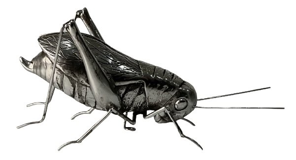 Arthur Court Attributed Aluminum grasshopper sculpture: Arthur Court Attributed Aluminum grasshopper sculpture