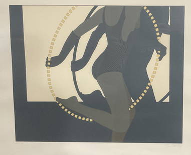 J Seeley op art lithograph signed and numbered 22 of 175: J Seeley op art lithograph signed and numbered 22 of 175