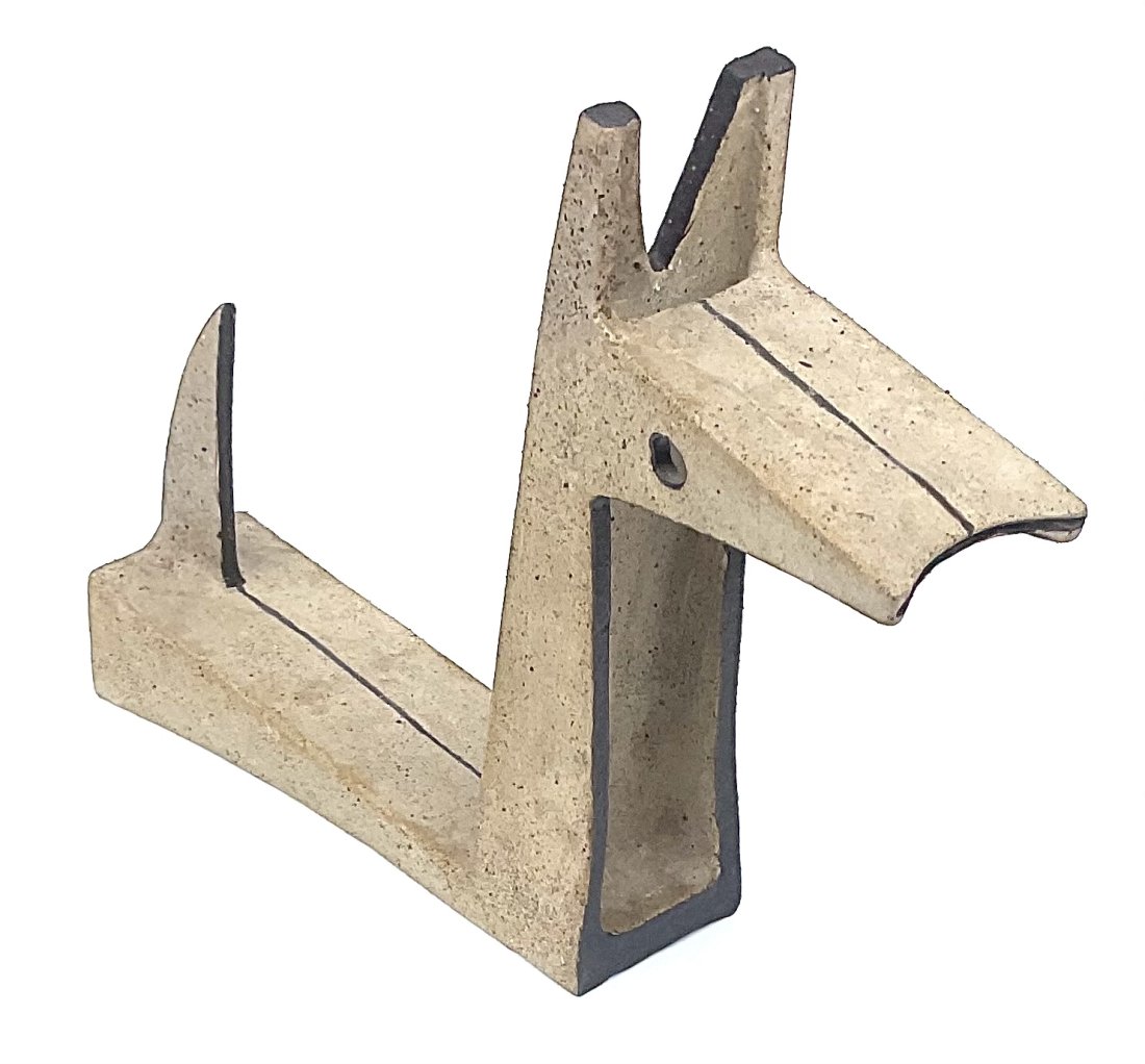 Bruno Gambone RARE Fantastic Animal Dog Sculpture in ceramic signed by the artist (1 of 4)
