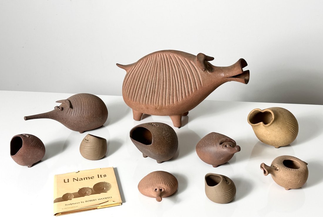 Robert Maxwell Mid Century Modern set of 10 Critters or Beasties circa 1960s USA (1 of 11)