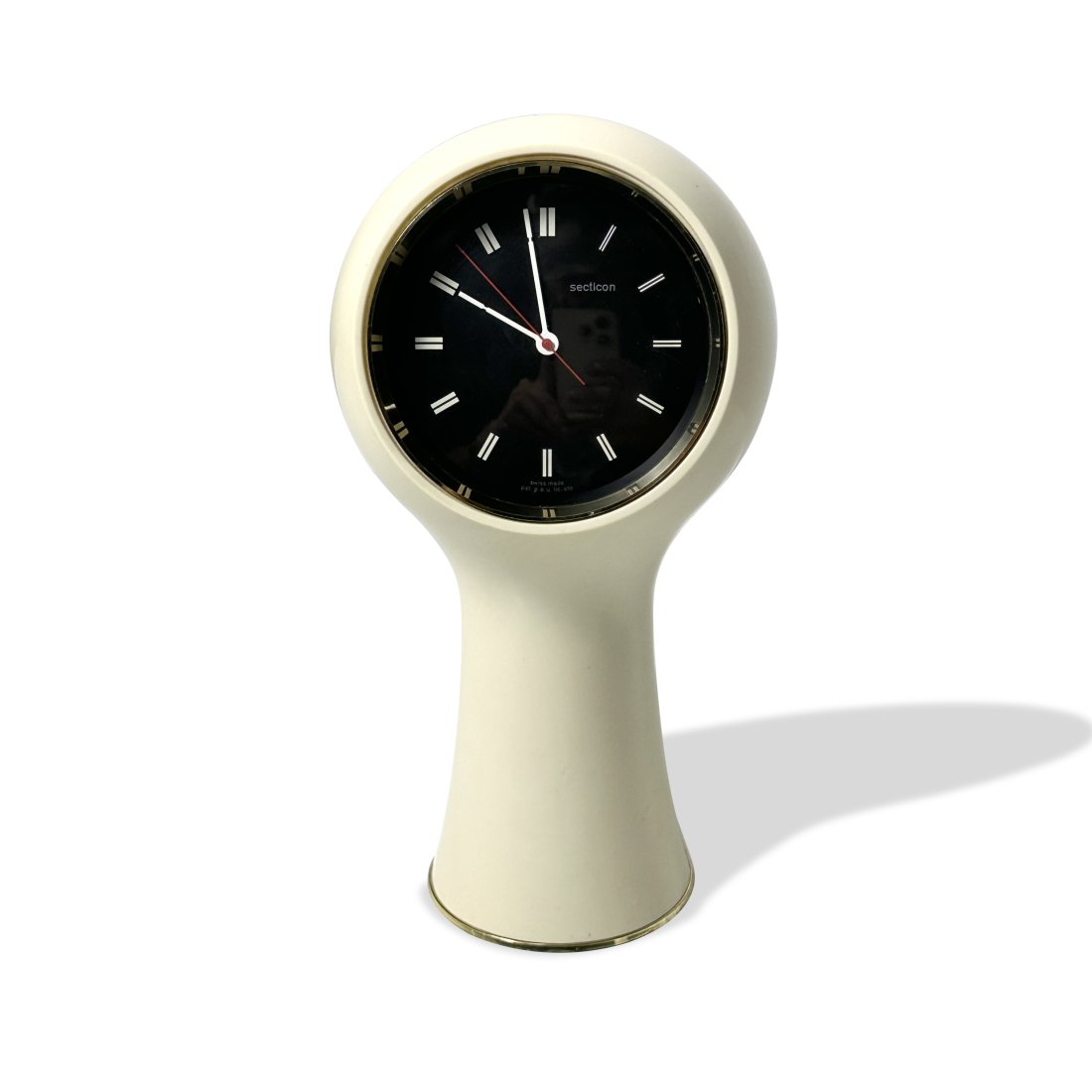 Angelo Mangiarotti Model T1 Desk Clock by Secticon Italy 1956 made in acryllic and brass (1 of 7)