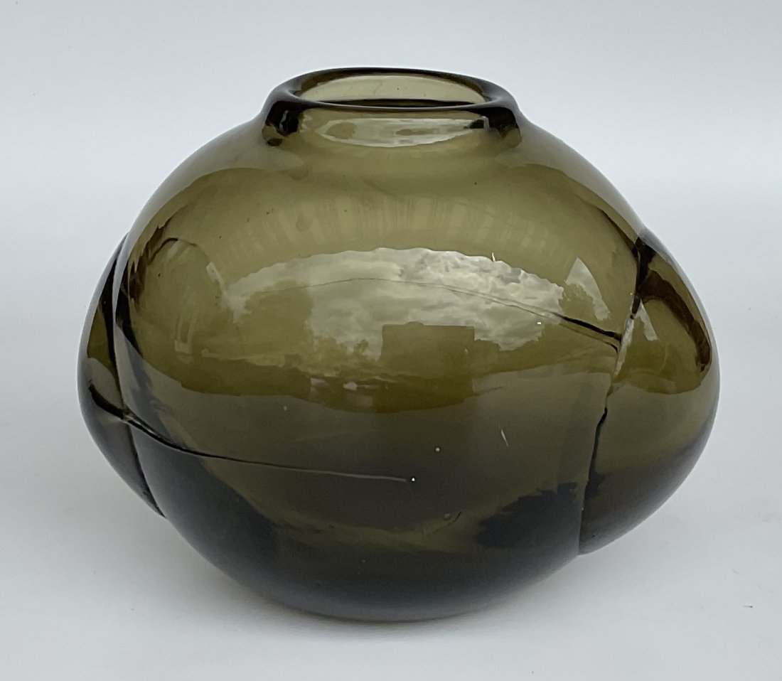 Early American Studio Glass Vase signed and dated 1973 (1 of 3)