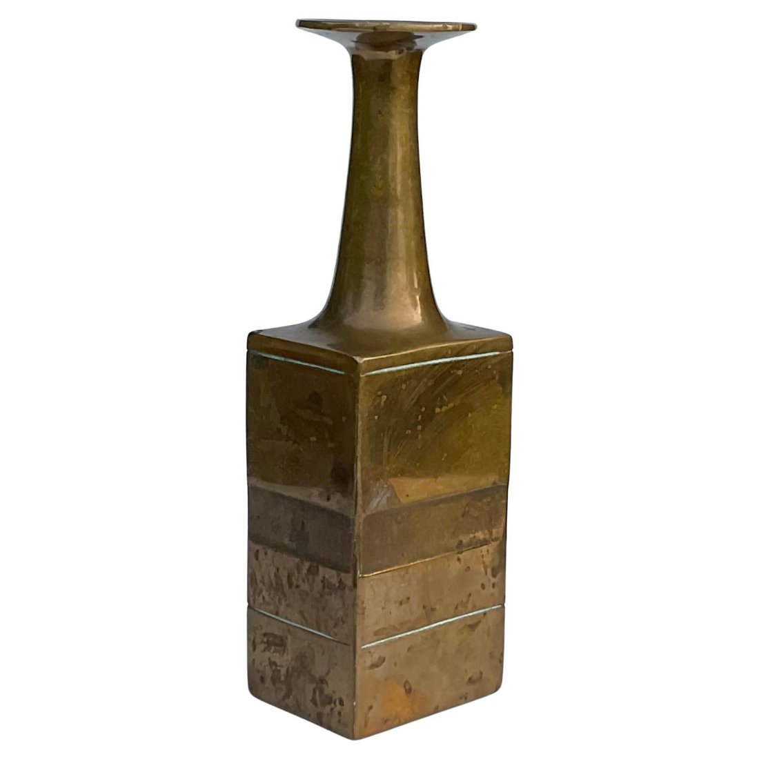 Amazing Bruno Gambone Bronze bottle form vase signed by the artist (1 of 6)