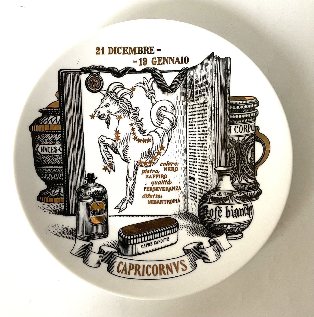 RARE Capricorn Crinos GLI Zodiaci NO 9 Fornasetti plate (1 of 2)