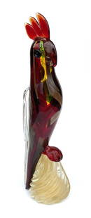 Dino Martens Aureliano Toso Attributed Murano Art Glass parrot sculpture: Dino Martens Aureliano Toso Attributed Murano Art Glass parrot sculpture