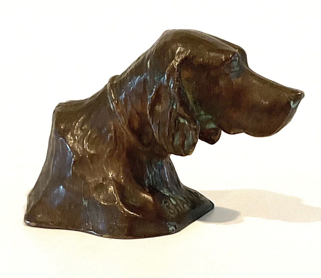 Tiffany Studios Bronze dog sculpture signed and numbered (1 of 6)