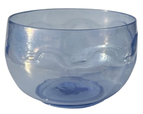Model 5027 MVM Cappellin Murano Irridized bowl with applied drape decoration (1 of 4)