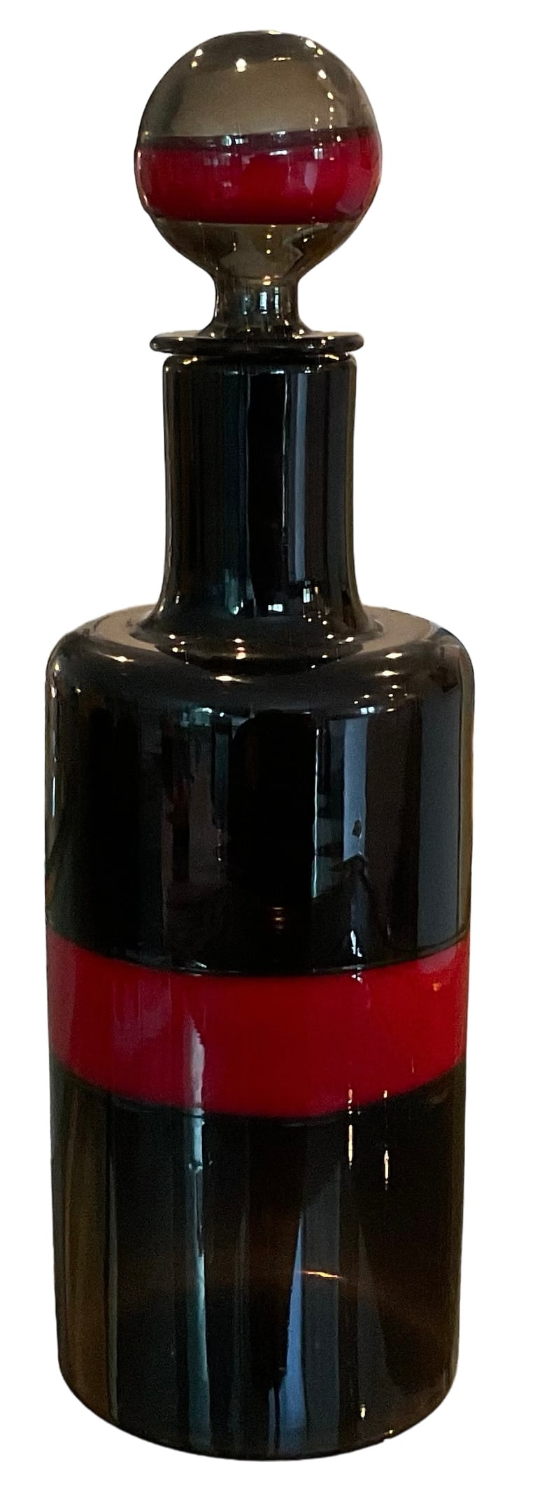 Venini incalmo decanter circa 1950s Signed with 3 line acid stamp Venini Murano Italia (1 of 5)