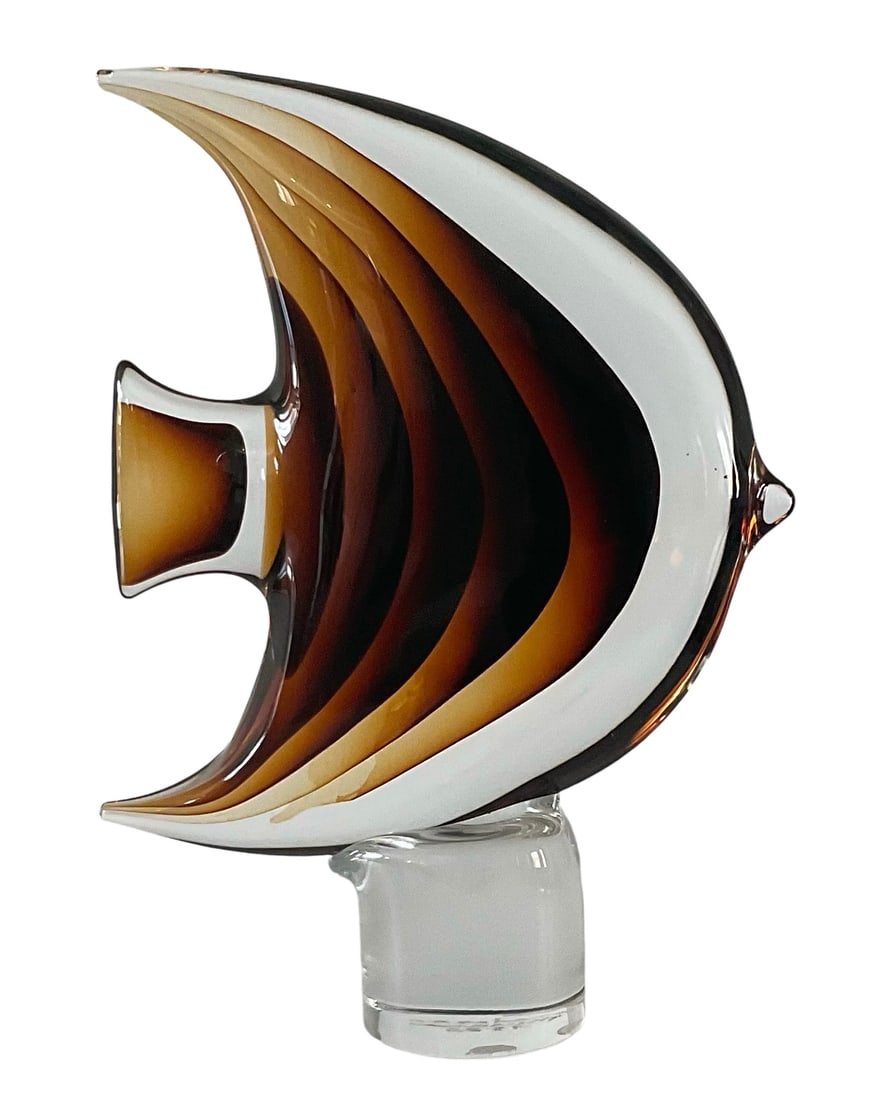 Antonio Da Ros Design Cenedese Murano Art Glass layered sommerso Signed Fish: Antonio Da Ros Design Cenedese Murano Art Glass layered sommerso Signed Fish