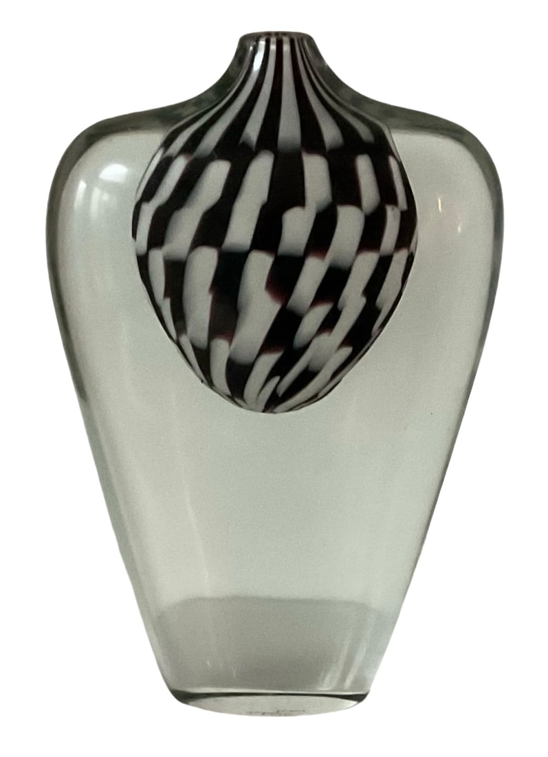 Luciano Gaspari Salviati Patchwork Murano Glass Vase Signed in script (1 of 3)