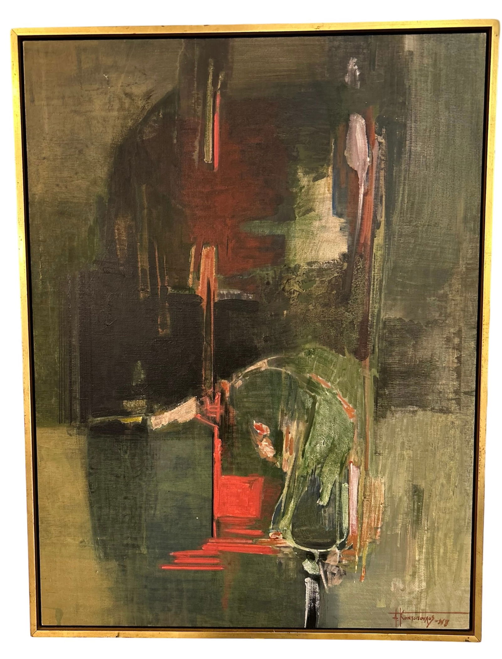 Alecos Kontopoulos Condopoulos Greek (1904-1975) abstract Oil on Canvas (1 of 6)