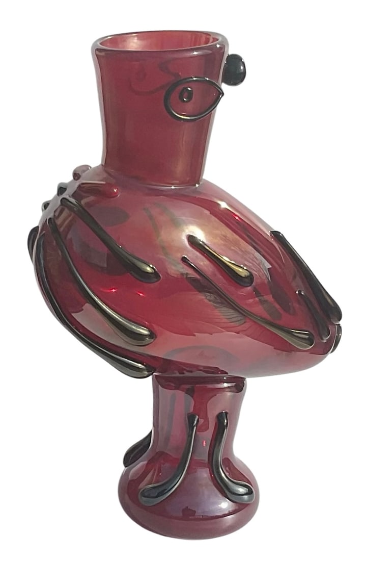 Edigio Costantini Fucina Degli Angeli Rare Murano Picasso PALOMA Vase dated 1962 number 3 of 5 (1 of 4)
