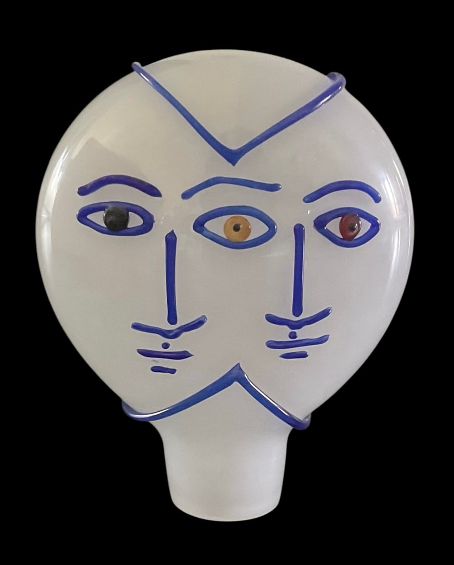 Edigio Costantini Fucina Degli Angeli Rare Murano Jean Cocteau Tre Ochi Sculpture dated 1962 (1 of 4)