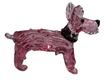 Artistica Barovier attributed Murano Art Glass Figure of a dog