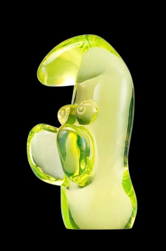 Antonio da Ros Cenedese Mytholiginal Horse sculpture Centaur murano vaseline glass signed: Antonio da Ros Cenedese Mytholiginal Horse sculpture Centaur murano vaseline glass signed GLOWS