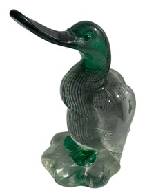 Alfredo Barbini VAMSA Long billed murano glass duck
