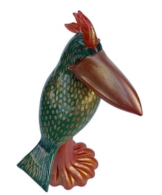 Gambarro and Poggi Large Millefiore Murano Art Glass figure of a Toucan