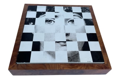 Piero Fornasetti Large game set box wit amazing decoration