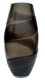 Carlo Scarpa Venini Murano Model 4103 Corroso Vase Signed with 2 line acid stamp Venini Murano