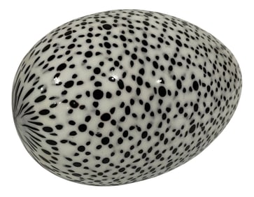 Venini Italia Murano Art Glass Murrine Egg Sculpture signed Venini Italia circa 1960's