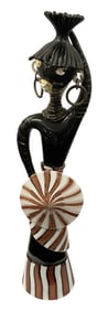 LARGE AVeM attributed Murano Art glass Figure with shield Amazing decoration