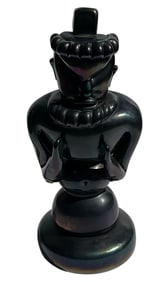 Aureliano Toso Murano Irredescent glass TIKI figure with original label