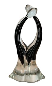 Cenedese Murano Art Glass large abstract double figure signed