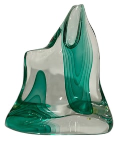 Large and Heavy Giuliani Tosi Layered Murano Art Glass sculptural vase