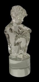 Loreedano Rosin Murano Art glass figure of a boy signed by the artist